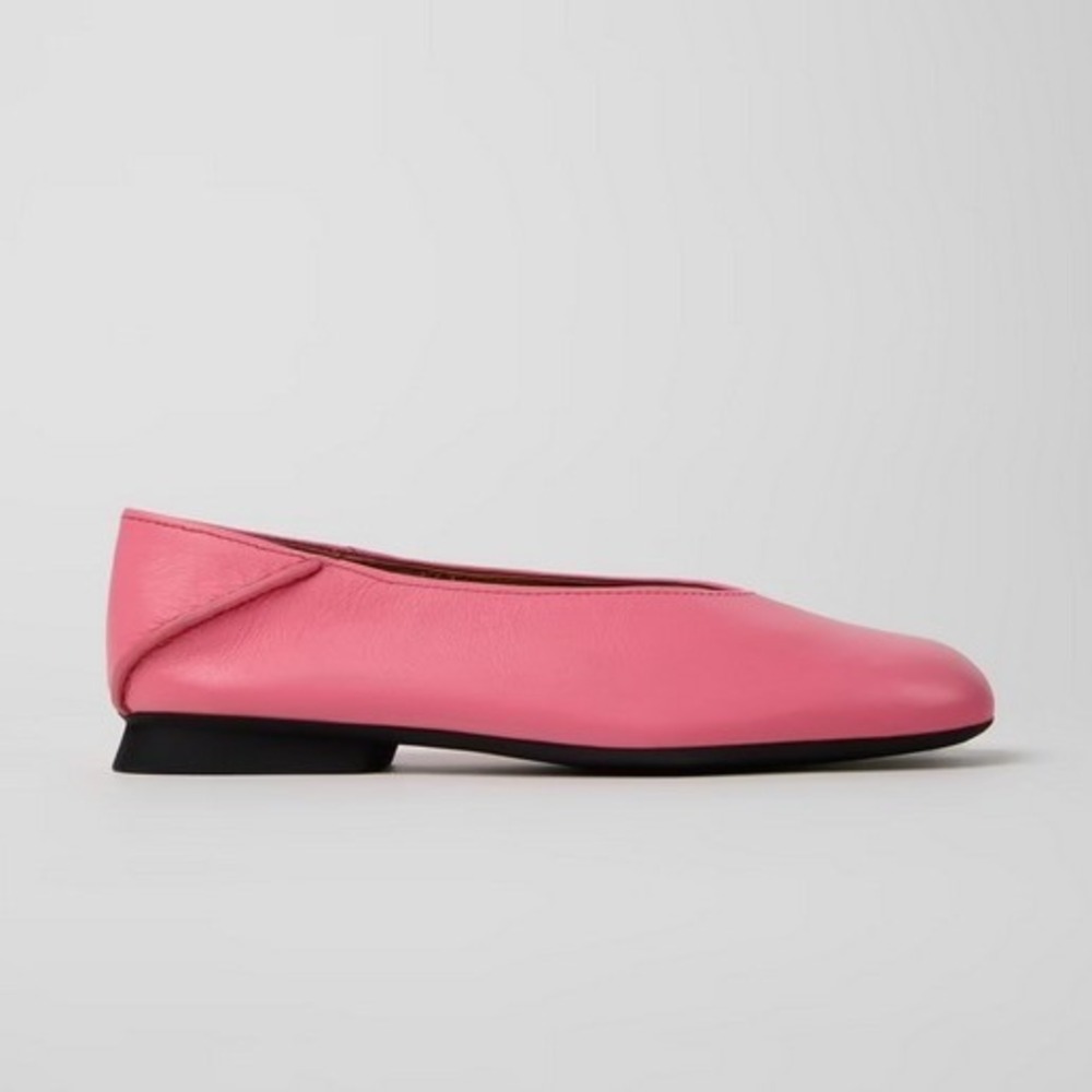 Camper Casi Myra Pink Leather Square Toe V-Cut Ballet Flats Size 36